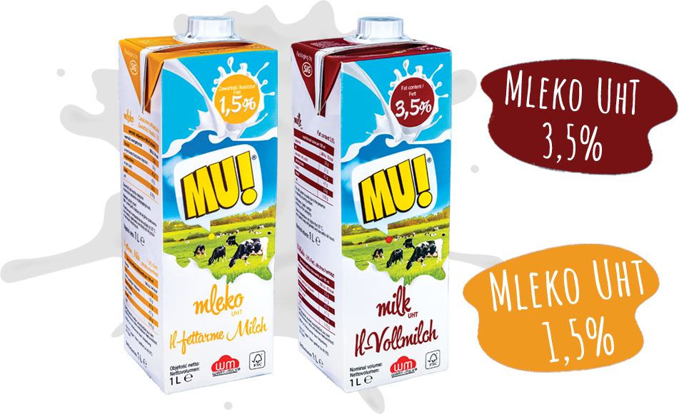 Mleko UHT 3,5% 1,5%