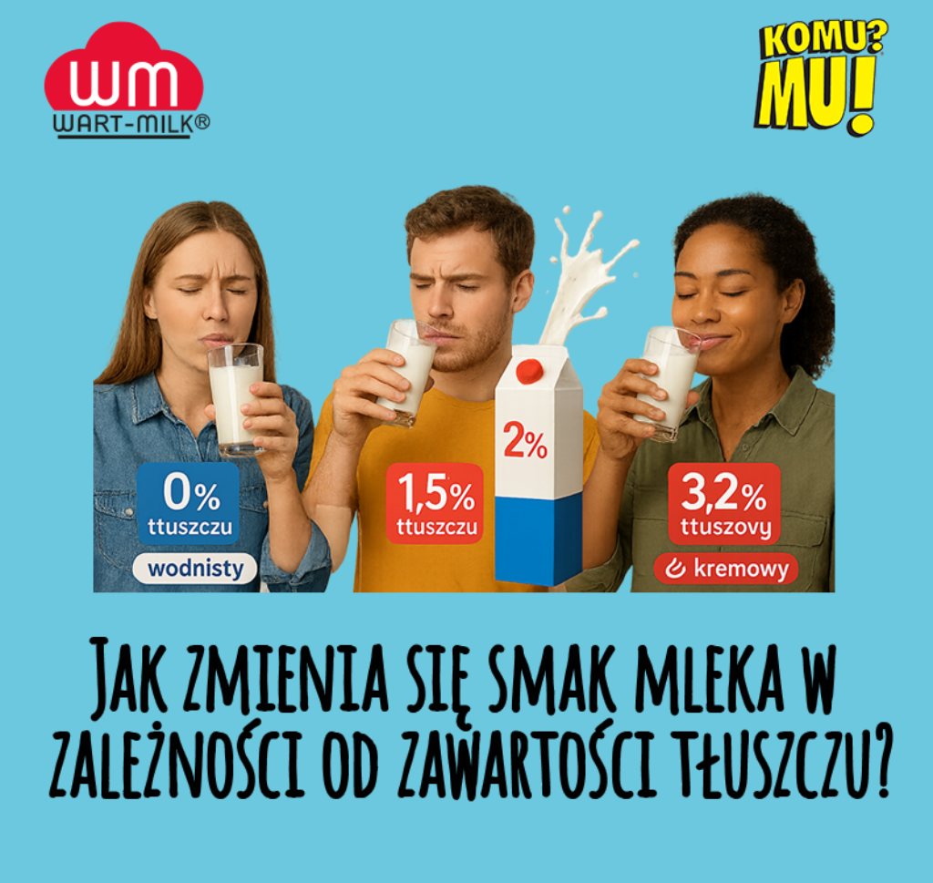 Jak zmienia się smak mleka w zależności od zawartości tłuszczu?